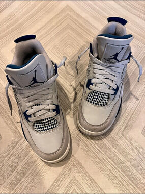 Jordan Air Jordan 4 Retro Sneakers White & Blue US 6Y